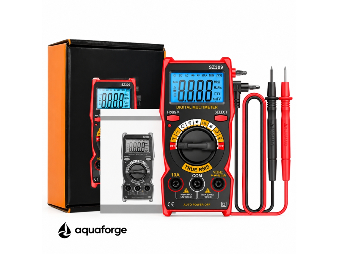 Multímetro Digital Aquaforge Sz309, 600v, 10a