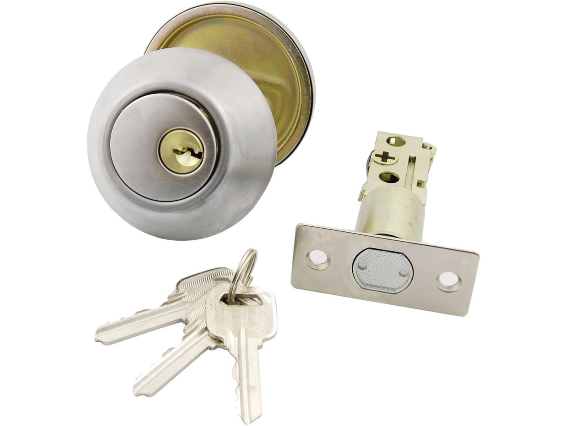 Fechadura Cilíndrica de Porta Grossa 1 3 / 8 " 2 + Chaves CHABERLU ( 9c8c7a2d20188993b3b92c1376a2ca38 )