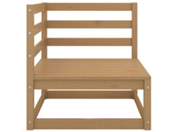 Maison Exclusive - 2pcs Conj Lounge Jardim C/ Almofadões Pinho Maciço Castanho-mel