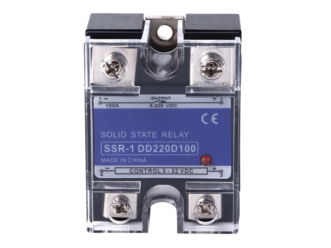 Relé De Estado Sólido Monofásico Módulo 3-32vdc Entrada 5-220vdc Carga 100a Ssr