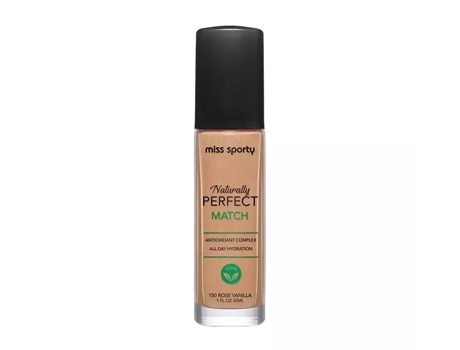 Base De Maquilhagem Hidratante Vegan Perder Desportivo Naturalmente Perfeita Tom de Rosa, Baunilha, 30ml