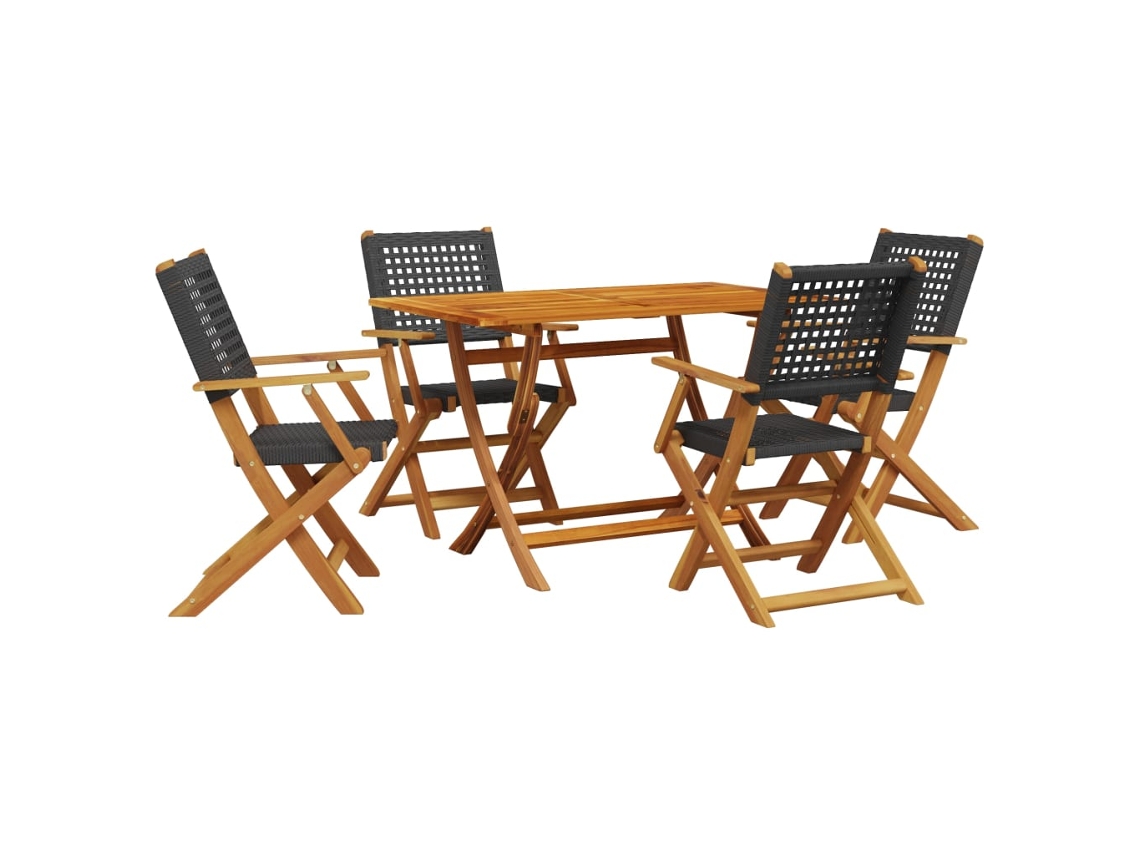 Garden Dining Set, Garden Dining Sets Vidaxl Preto Madeira De Acácia (n/a)