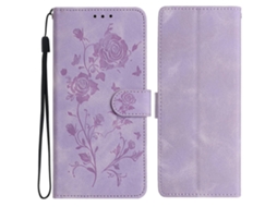 Capa De Celular Em Couro Com Estampa De Rosa Em Relevo Para Redmi 15 5g/4g (171 Mm, Tamanho Europeu).