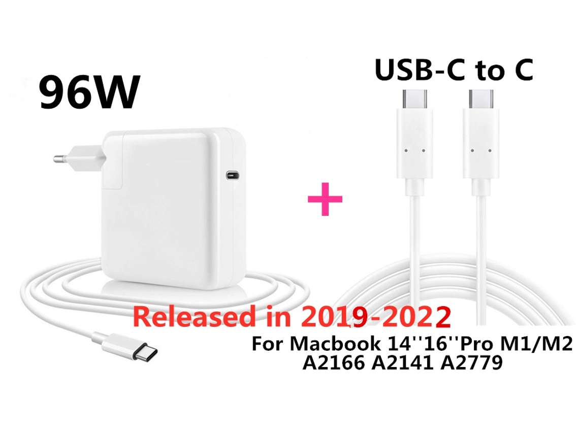 Lurelia Carregador Para Portátil A2166 A2141 Usb-c 96 W Para Portátil