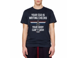 Rockinstone Top Gun Movie Ego Check Navy Adult T-shirt Size:l