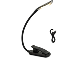 Luz Noturna Portátil De Led Para Leitura, Com Proteção Para Os Olhos, Recarregável Via Usb, Com Clipe, 3 Cores, Brilho