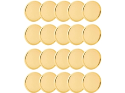Anéis redondos para encadernação de 28 mm, 20 unidades, anéis de metal dourado para agendas e livros, acessórios de