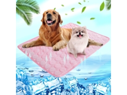 Tapete Refrescante, para Cães e Gatos, Autorefrescante, Lavável, Impermeável, Antiderrapante, 60x50 Cm, Rosa AQUAFORGE