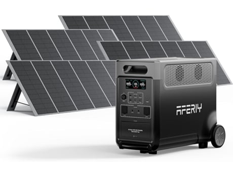 Gerador Solar Portátil 3600w 4 Painéis 400w Plegáveis Bateria Lifepo4, Saídas 220v Usb Ip65, Perfeito Para Acampar Emergências De Corrente Aferiy