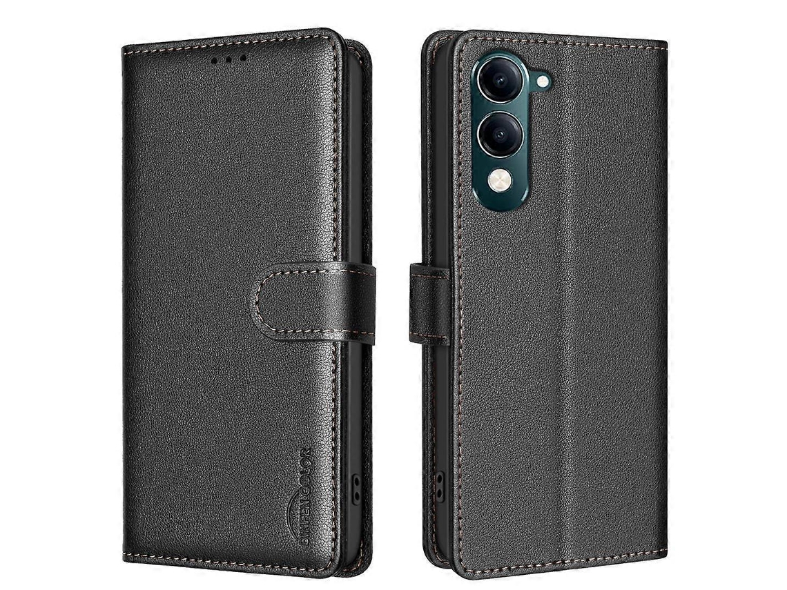 Capa De Couro Antifurto Para Celular Com Textura De Lichia E Rfid