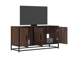 Vidaxl Móvel P/ Tv 100x35x50 Cm Deriv. Madeira/metal Carvalho Castanho