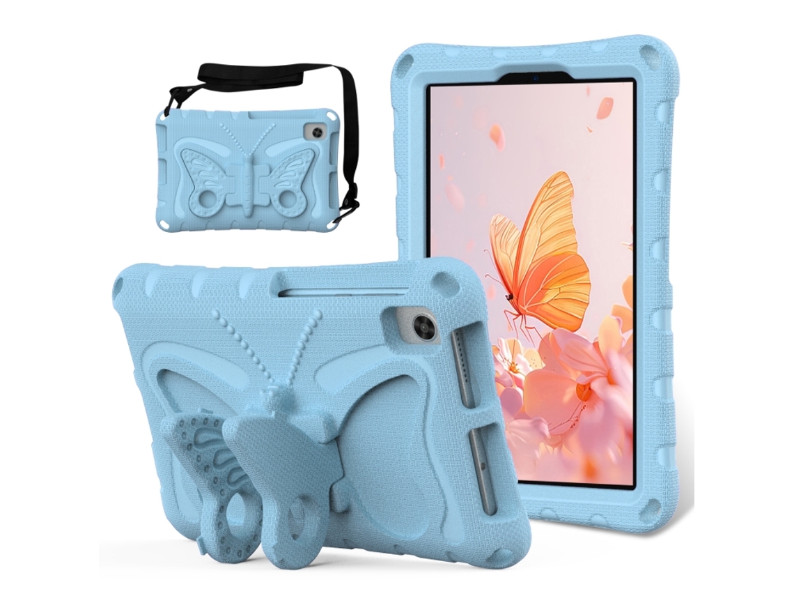 Capa Eva Anti‑choque Suporte Borboleta Halinuia, Cor Azul‑claro Para Tcl Tab 8 Le / Wifi 2023