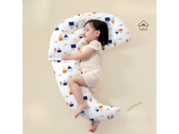 Almofada Corpo Bebé 80x70cm Algodão Respirável Crianças 1-5 Anos Casa Conto Fadas Panoona