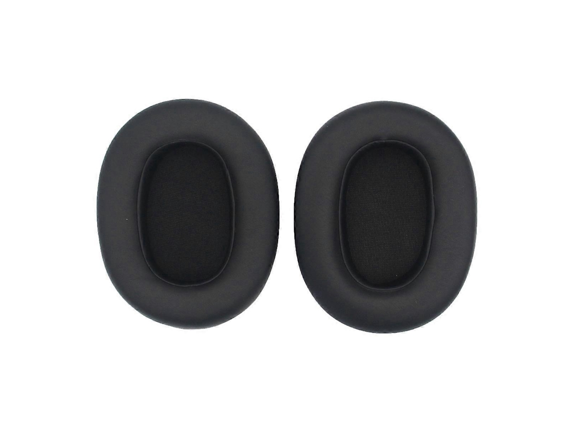Almofadas para fones de ouvido Lurelia para uso prolongado, com couro sintético e espuma viscoelástica, pretas.