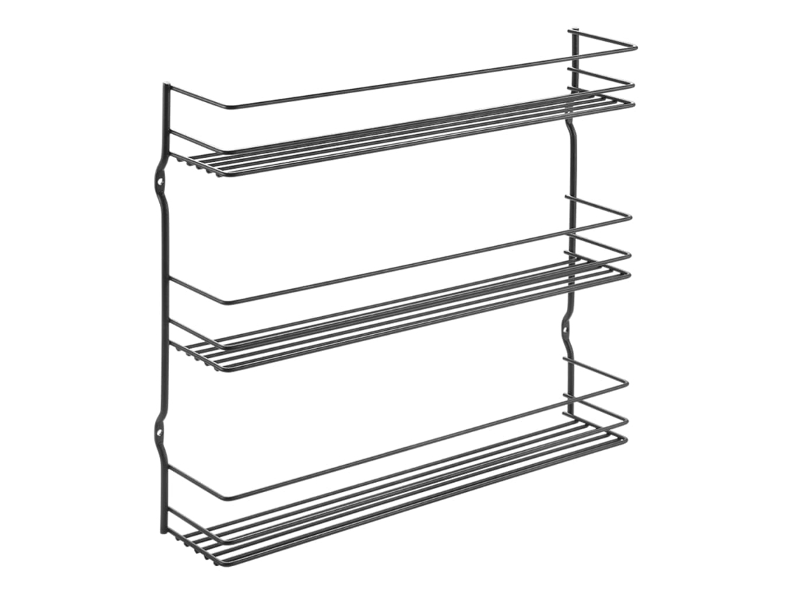 Organizador de especiarias METALTEX Preto Metal