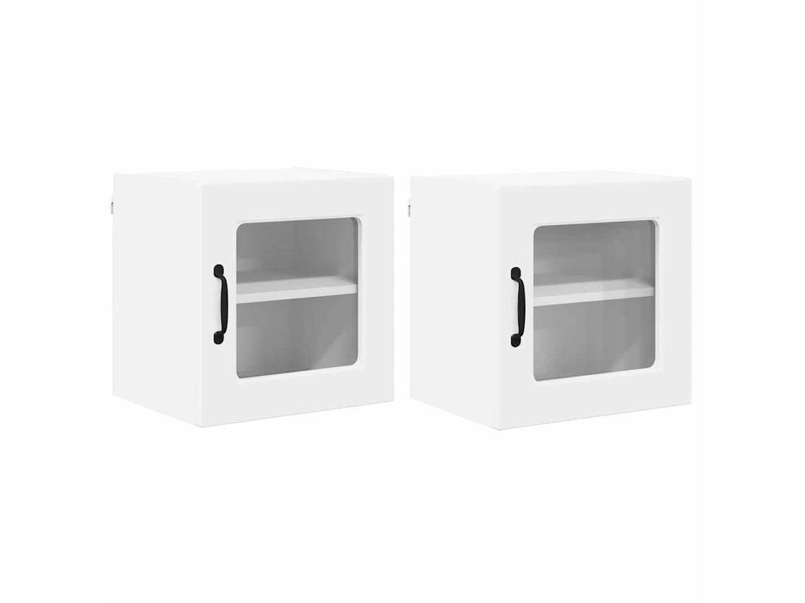 Conjunto de 2 Armários de Cozinha com Prateleira Branco 40x31x40 cm MAISON EXCLUSIVE