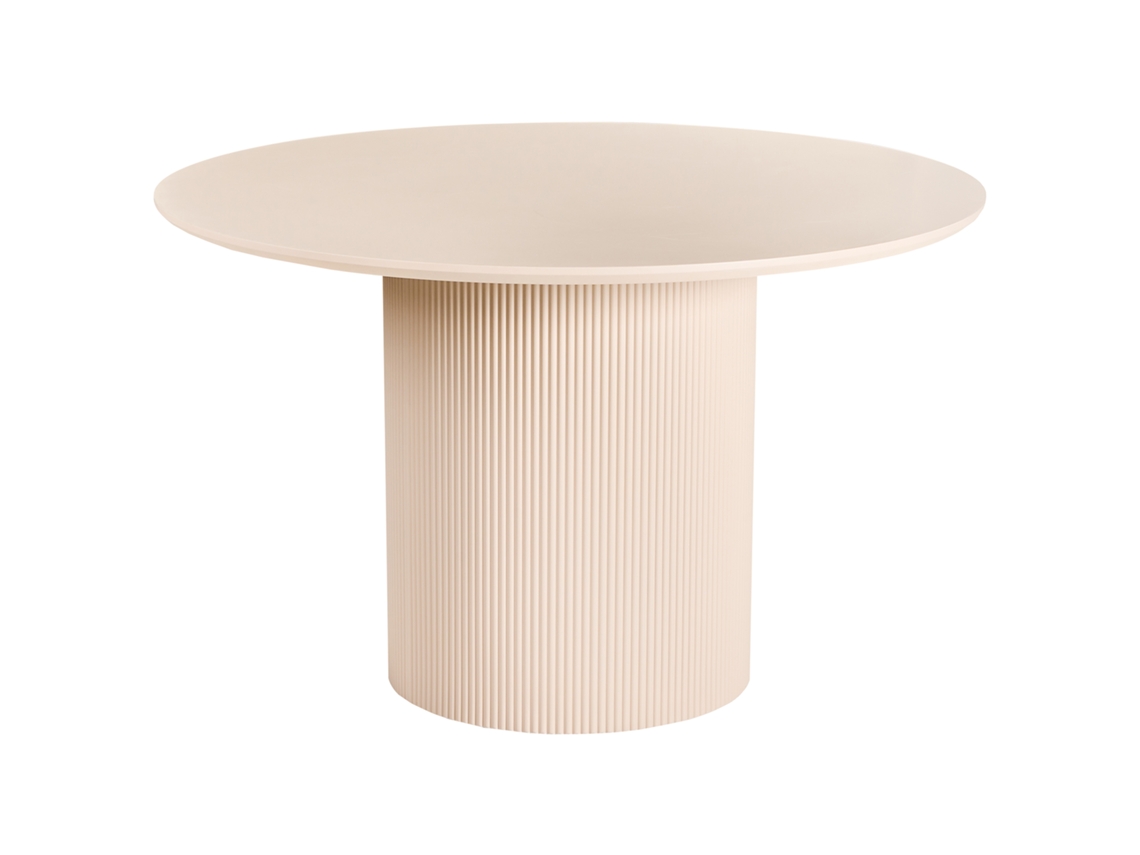 Mesa De Jantar BELIANI Newell De Mdf Creme Claro 120x120x75