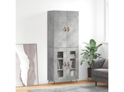 Armario alto 69,5x34x180 cm Derivados de madera Gris Cemento