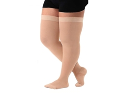 (bege, 5xl) Meias De Compressão Médica Tamanho Extra Grande() 34, 46mmhg Compatíveis Com Varizes Para Mulheres, Com Dedos Fechados Para Exame