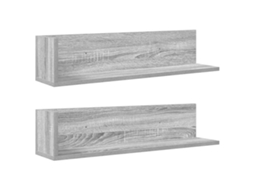Wall Shelf, Wall Shelves Vidaxl Cinzeto Madeira Processada (75 X 16.5 X 16.5 Cm)