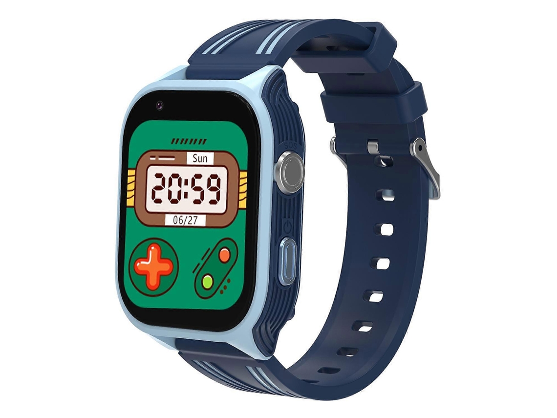 Relógio inteligente infantil DH18 4G de 1,83 polegadas com chamadas 4G, câmera SOS e jogos, bicicleta elétrica Blue Ly