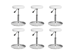 Vidaxl Cadeiras De Jantar 6 Pcs Couro Artificial Branco