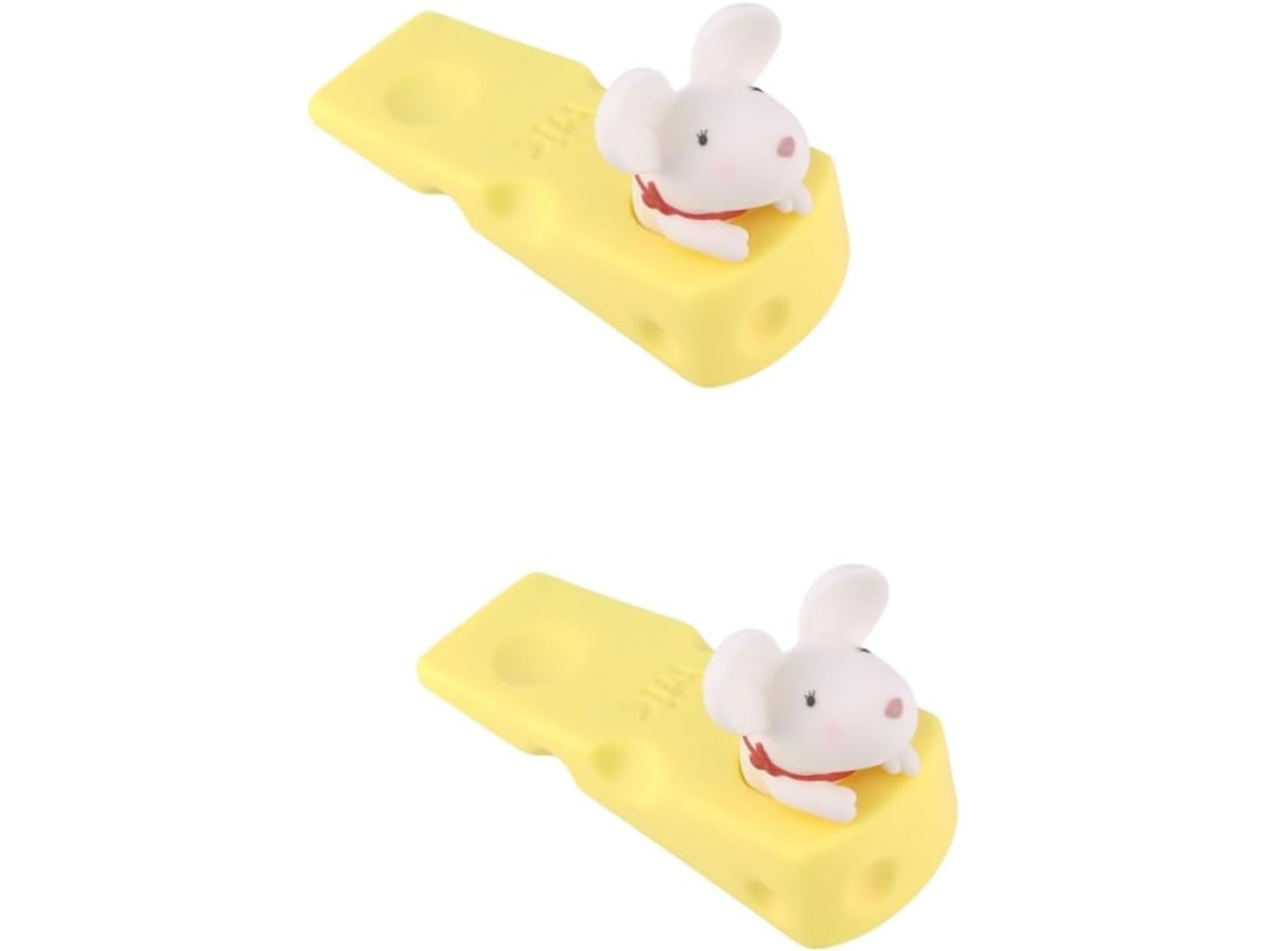 Conjunto de 2 Batentes de Porta em Formato de Rato, Feitos em Pvc Leve, para Meninos e Meninas. SFUSHOS