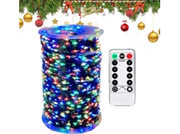 Cordão De Luzes Natal À Prova D'água Com Controle Remoto E