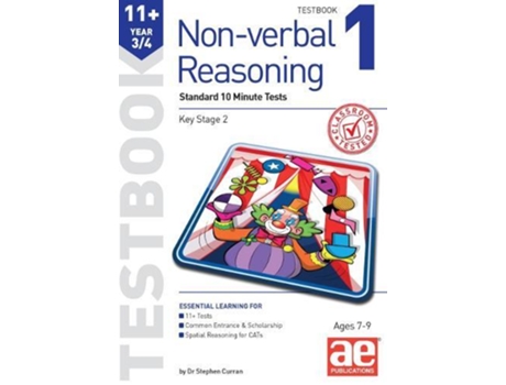 Livro 11 Non-verbal Reasoning Year 3/4 Testbook 1 de Andrea Richardson (Inglês)
