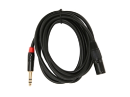 Lurelia Cabo De Áudio Xlr/trs Macho 3 Pinos 6,35 Mm 3 M, Para Microfones, Mixer, Amplificador E Colunas Ativas