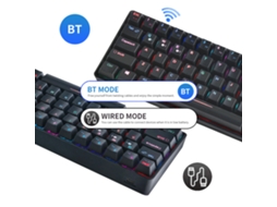Teclado Mecânico LAXISCREED 64 Teclas Rgb