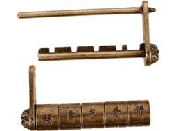 Cadeado De Combinação Estilo Antigo Chinês Retrô Com Caracteres Chineses, Vintage, Trava Para Armári Gokoco