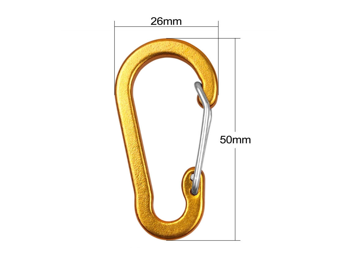 5 Clips Carabiner Mini para Camping e Hiking