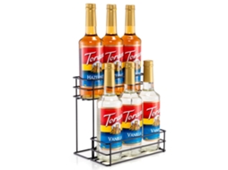 Organizador De Xarope Café Para 6 Garrafas Suporte Vinhos Bancada Cozinha, Vestiários Para Máquina De Café Com Design Reutilizável E Fácil Limpez