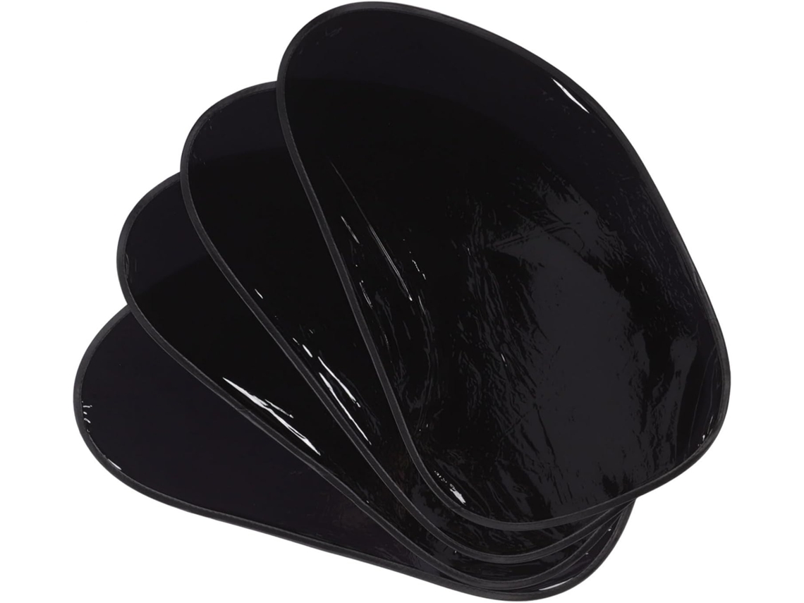 Conjunto De 4 Protetores Solares Pretos Em Pvc Para Janelas Internas De Carros.