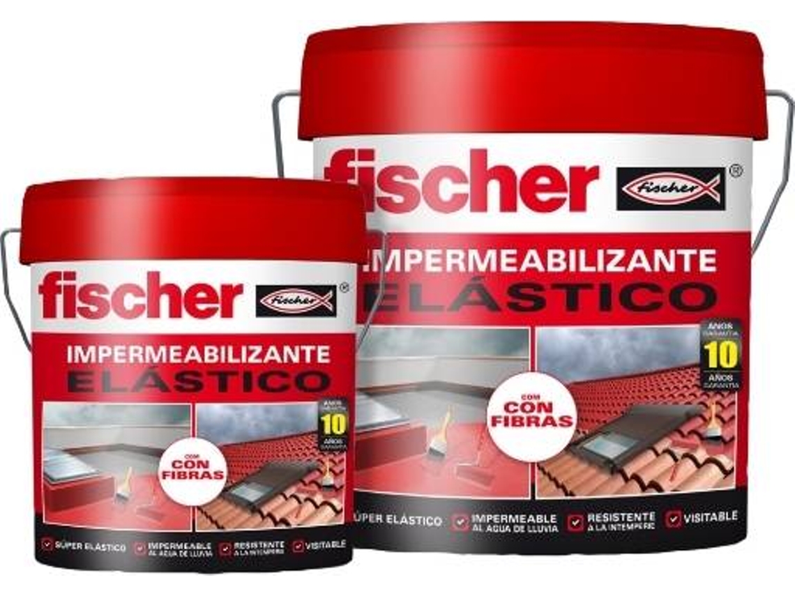 Impermeabilizante com Fibras FISCHER 15l. Branco
