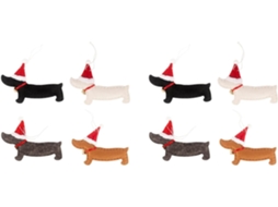 Lote De 8 Decorações De - Dachshund - Abeto - Decoração De Boneca - Pingente - Decoração Suspensa Para La
