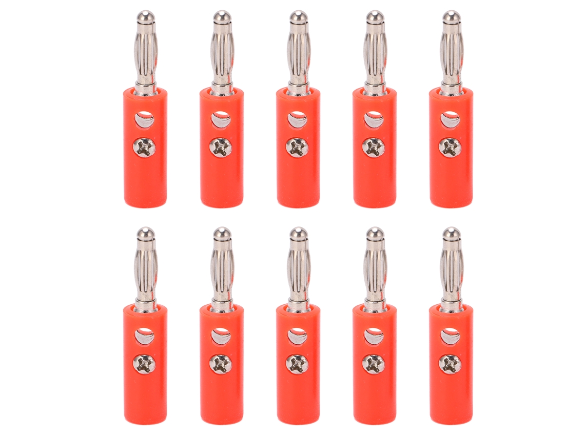 YURU 10pcs Plug Banana Lanterna 4mm Dourado Conector para Equipamento Eletrônico