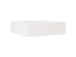 Garden Planter, Garden Planters Vidaxl Branco Madeira De Pinho (80 X 80 X 23 Cm)