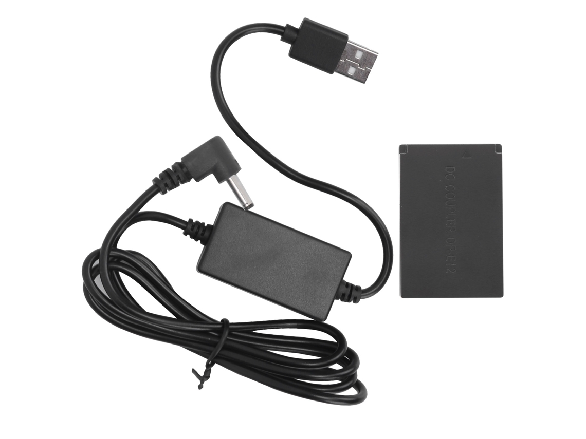 2026-bateria Falsa Lp-e12 Cabo Usb Adaptador Dc Usb Compatível Com Canon M M2 M10