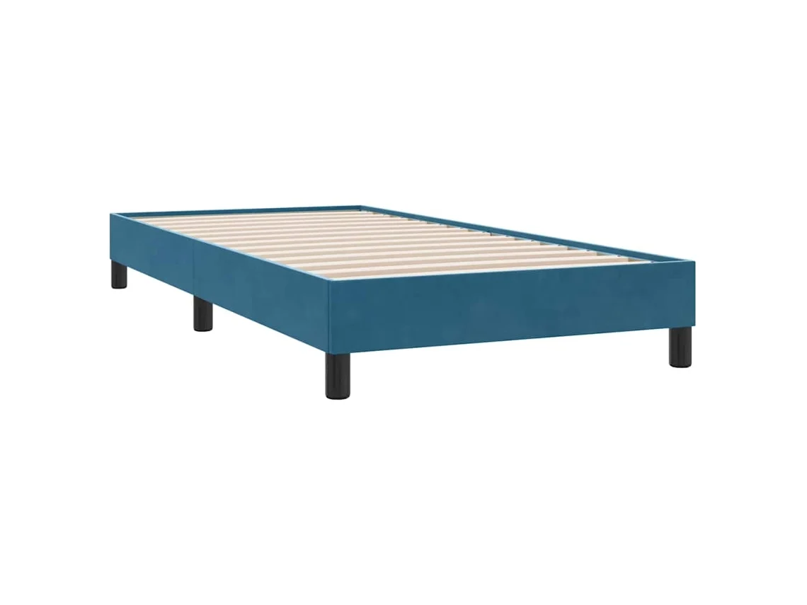 Estrutura de Cama Sem Colchão Veludo Azul Escuro MAISON EXCLUSIVE (90x220 cm)