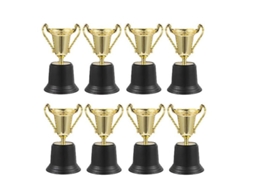 Fasst 8 Troféus de Ouro para Prêmios Desportivos Béisbol Futebol Festa Aula Presentes de Plástico