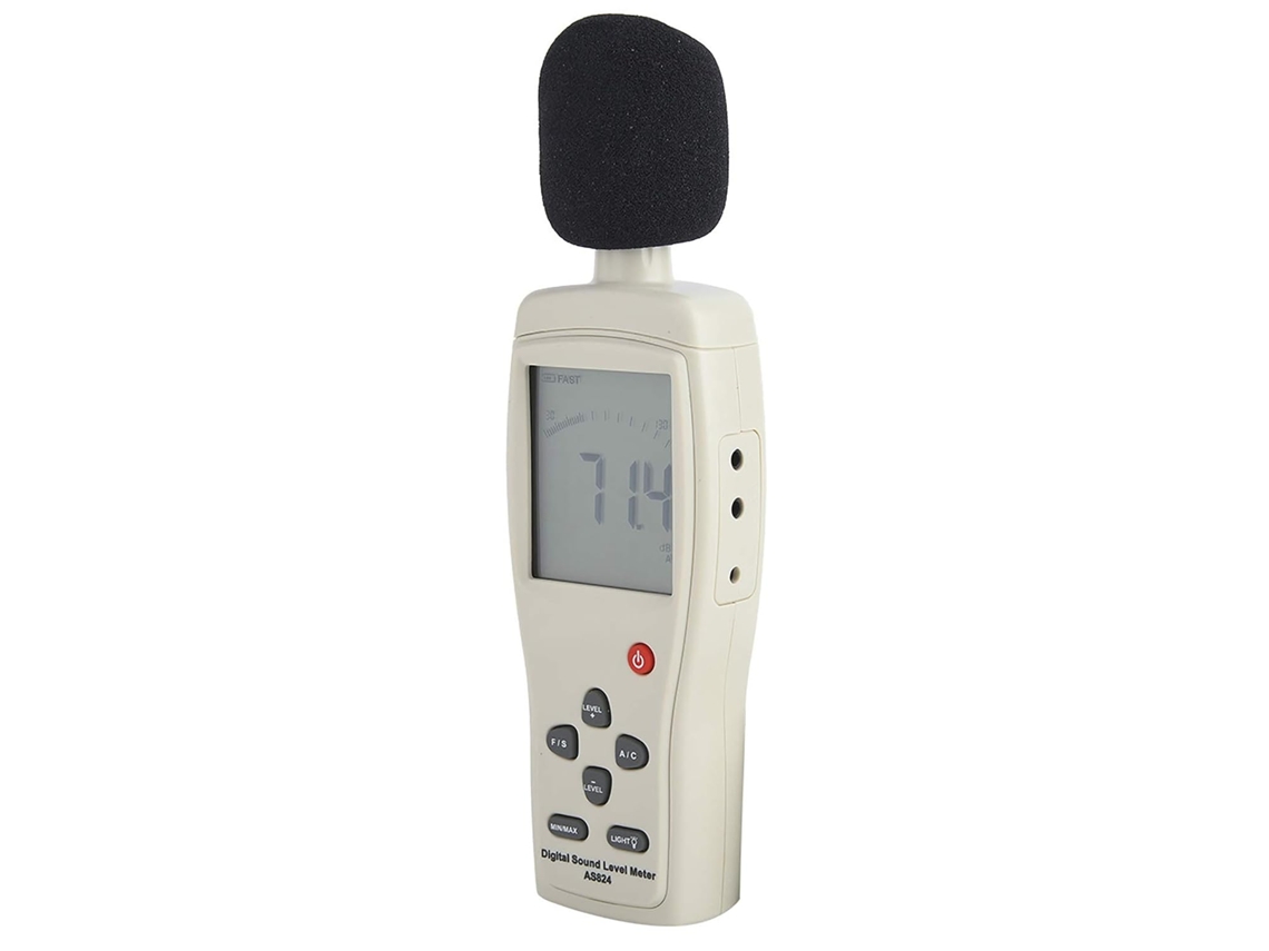 Medidor De Nível Sonoro Digital Rizghwoy As824, Testador Ruído Alta E