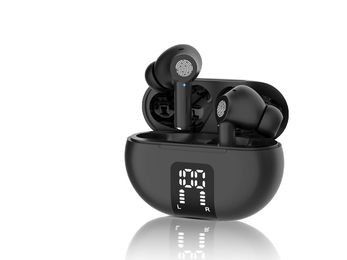 Auriculares Gaming Sem Fios Bluetooth Microfone Para Chamadas Display Led/lcd Estojo De Carregamento Modo De Jogo Lurelia