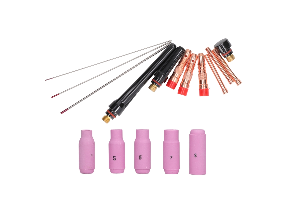 Kit De Acessórios Para Torche De Soldadura Tig Laxiscreed Com Bocal De Cerâmica E Suporte De Eletrodo