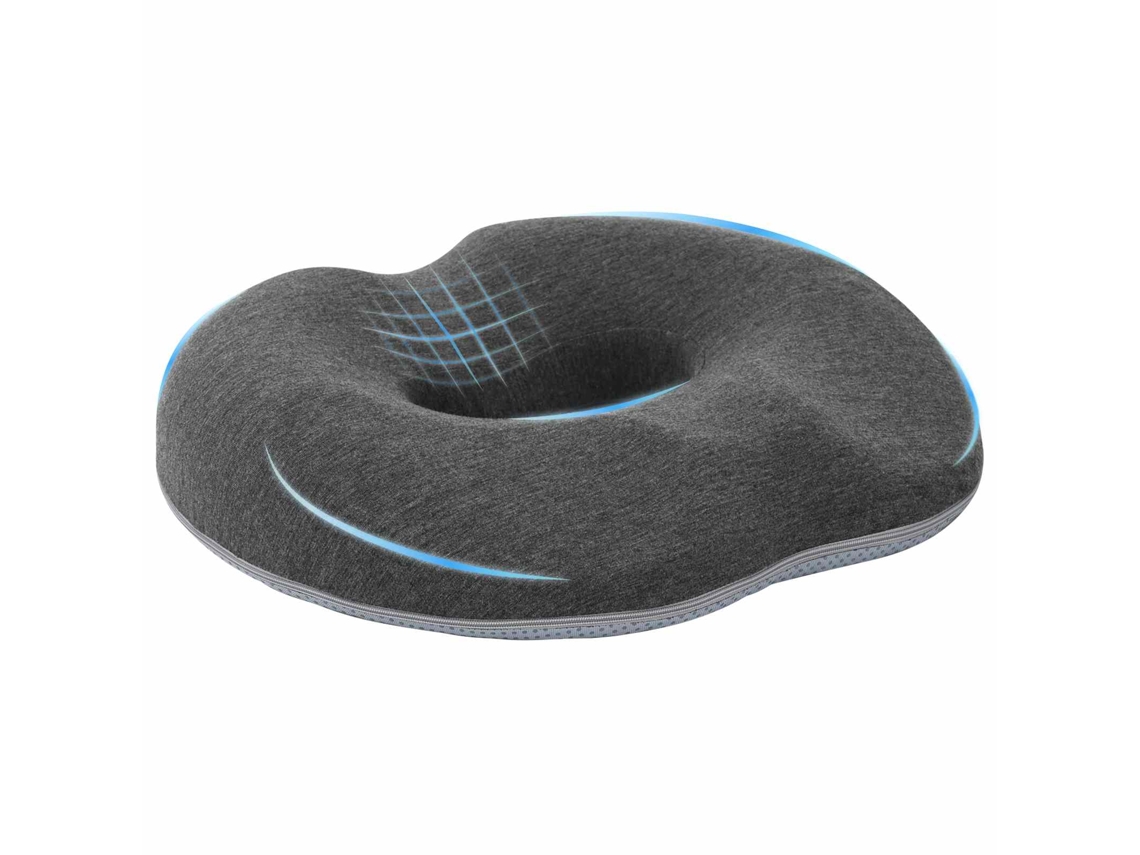 Vidaxl Almofada Assento Cor Sólida Cinza Escuro 42 X 36,5 X 8 Cm