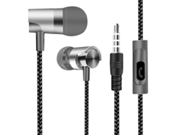 Fones de Ouvido Sem Fio MDUG com alto-falantes, microfone robusto e entrada auxiliar (prateado)