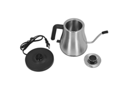 Lurelia Cafeteira Profissional De Aço Inoxidável Com Bico De Despejo E Chaleira Elétrica De 0,8 L