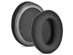 Almofadas Lurelia para fones de ouvido Cloud com espuma viscoelástica, na cor preta.