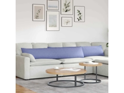 Vidaxl Travesseiros De Sofá 2 Unid. Tecido Azul Jeans 200 X 40 Cm